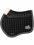 VH Black GP Numnah With Fur